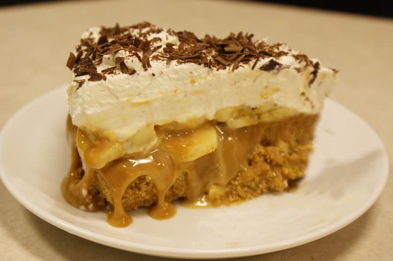 Torta de banana banoffee