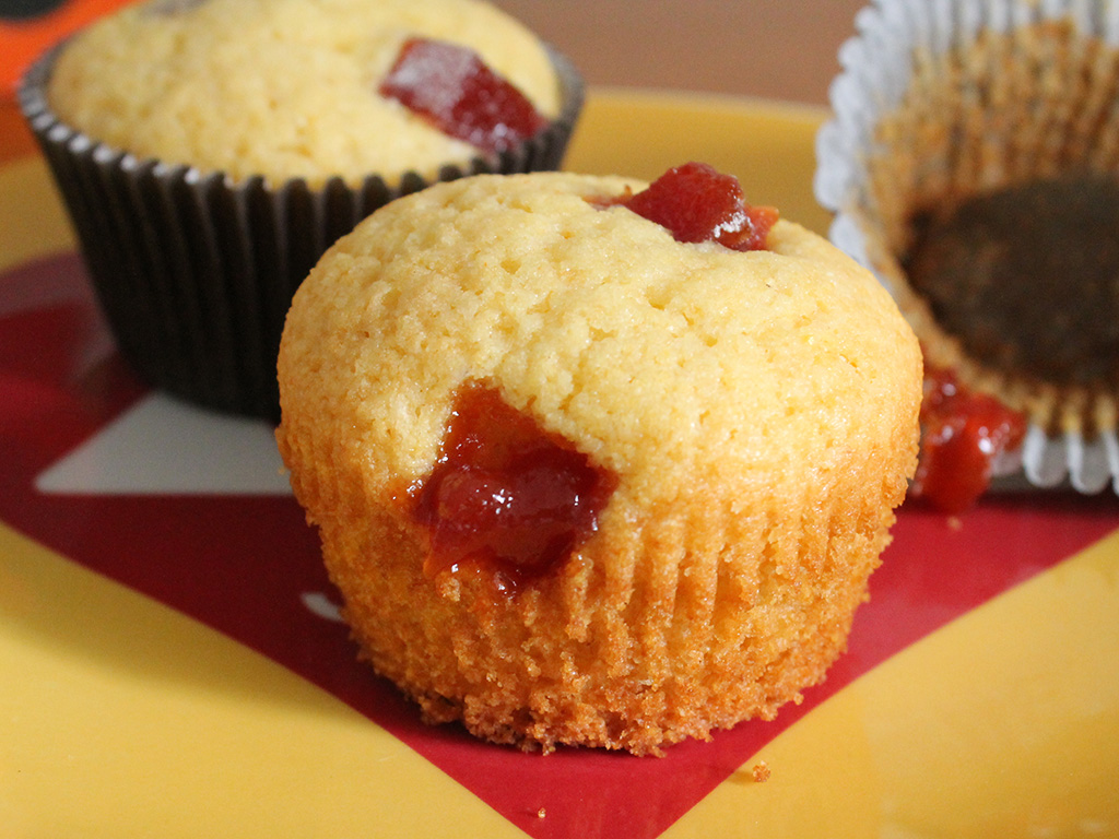 Muffin de milho com goiabada