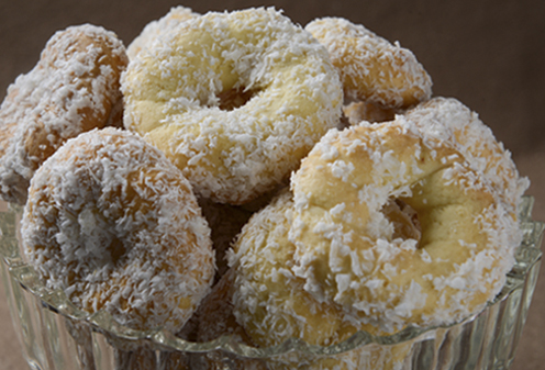 Rosquinha de coco de padaria