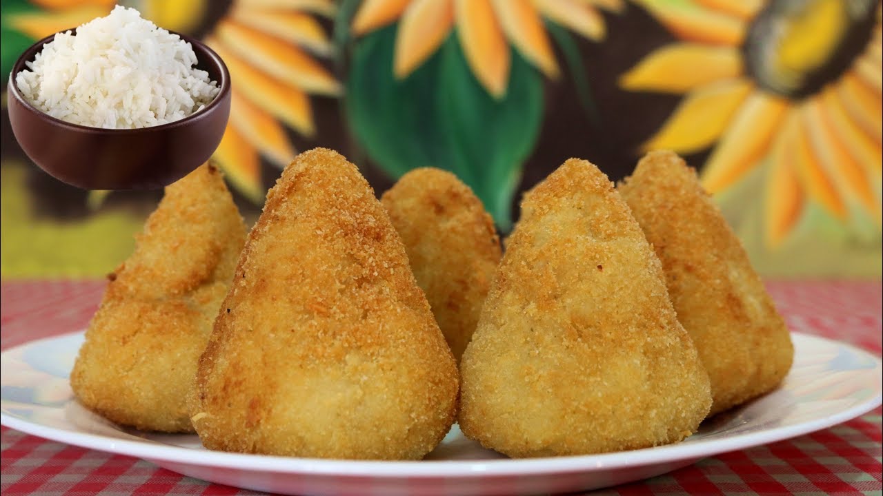 Como fazer coxinha de arroz cozido