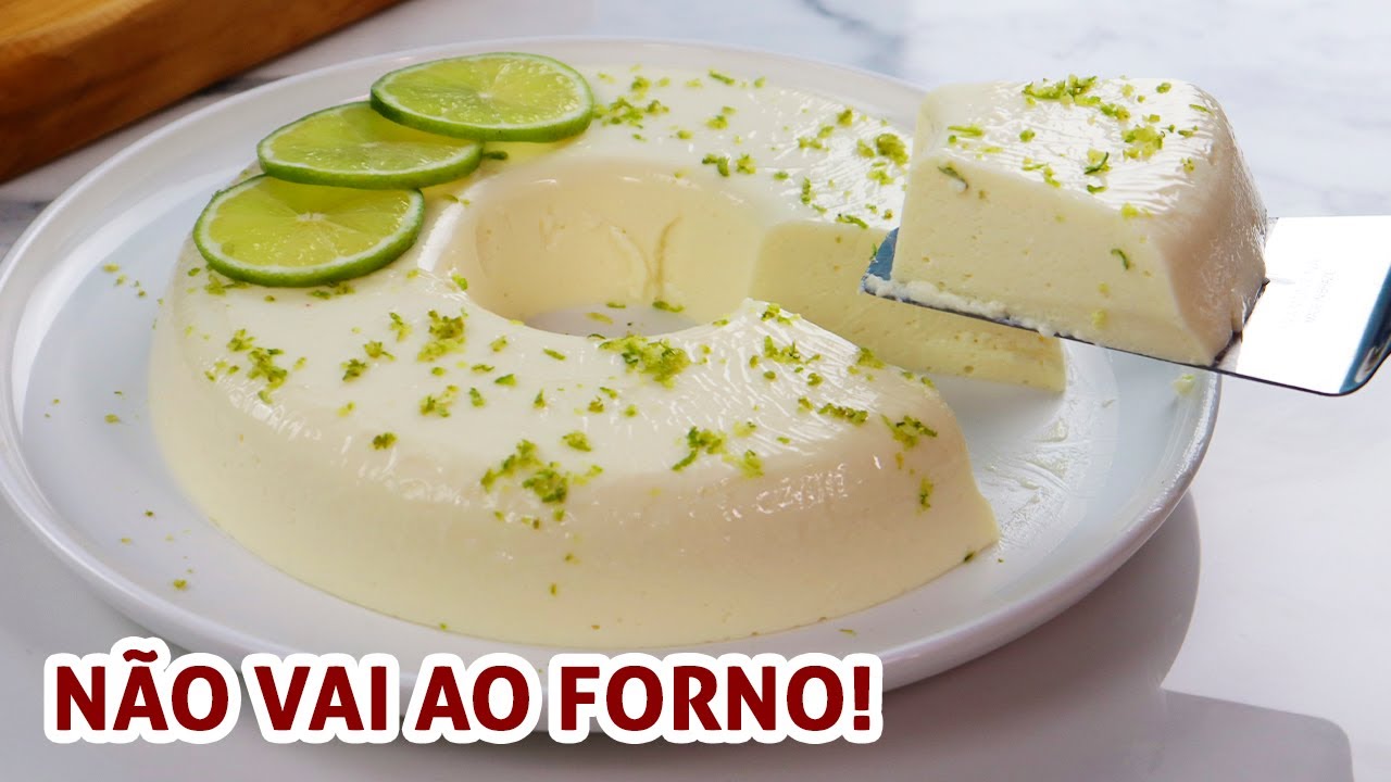 Como fazer pudim de limão que não vai ao forno