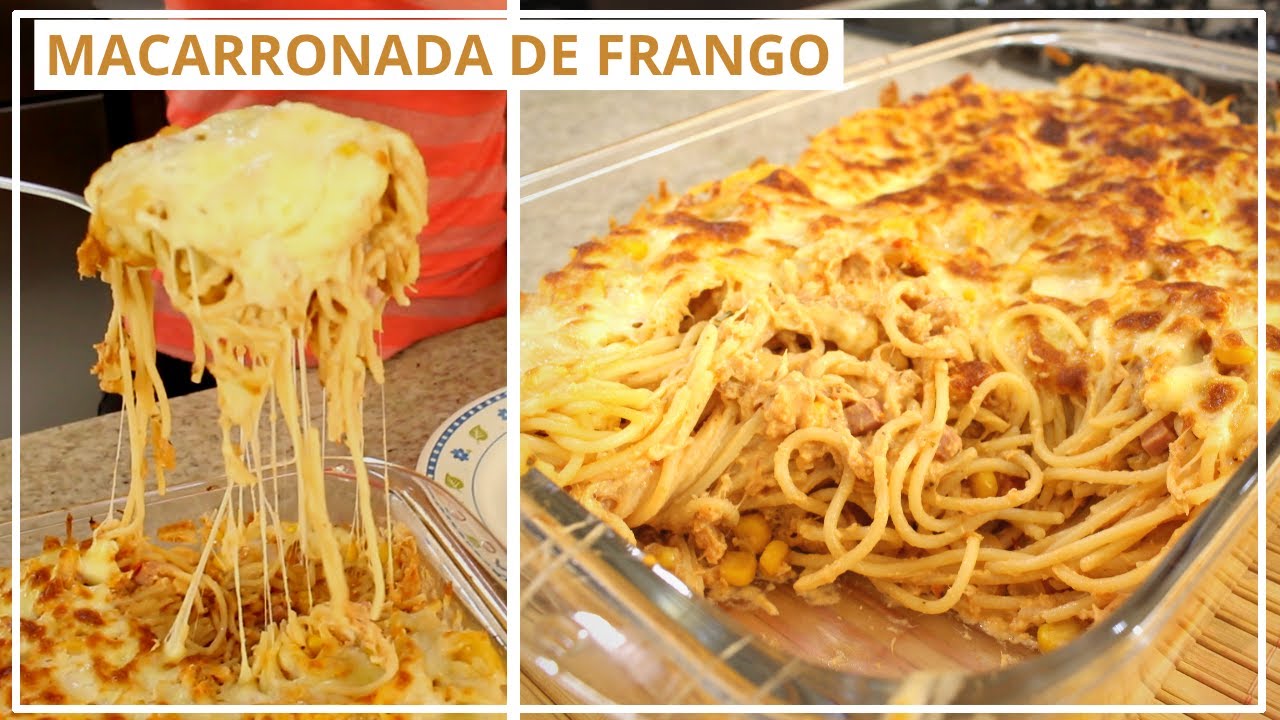 Como fazer macarrão com frango e creme de leite