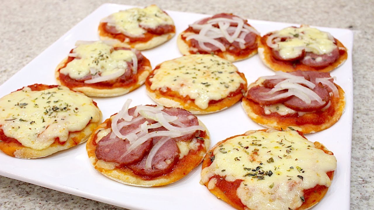 Como fazer mini pizza de calabresa