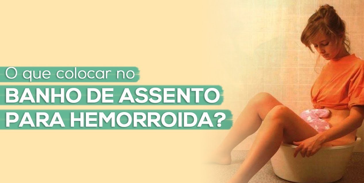 banho de assento para tratar hemorroidas