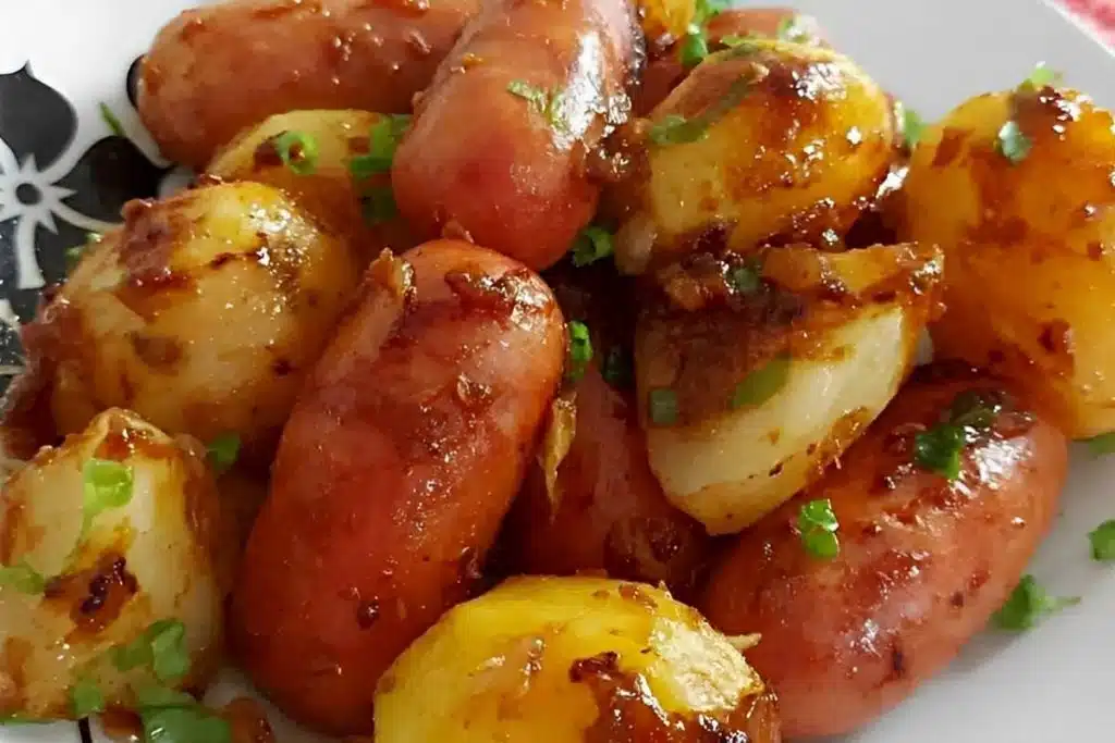 Como fazer linguiça com batata