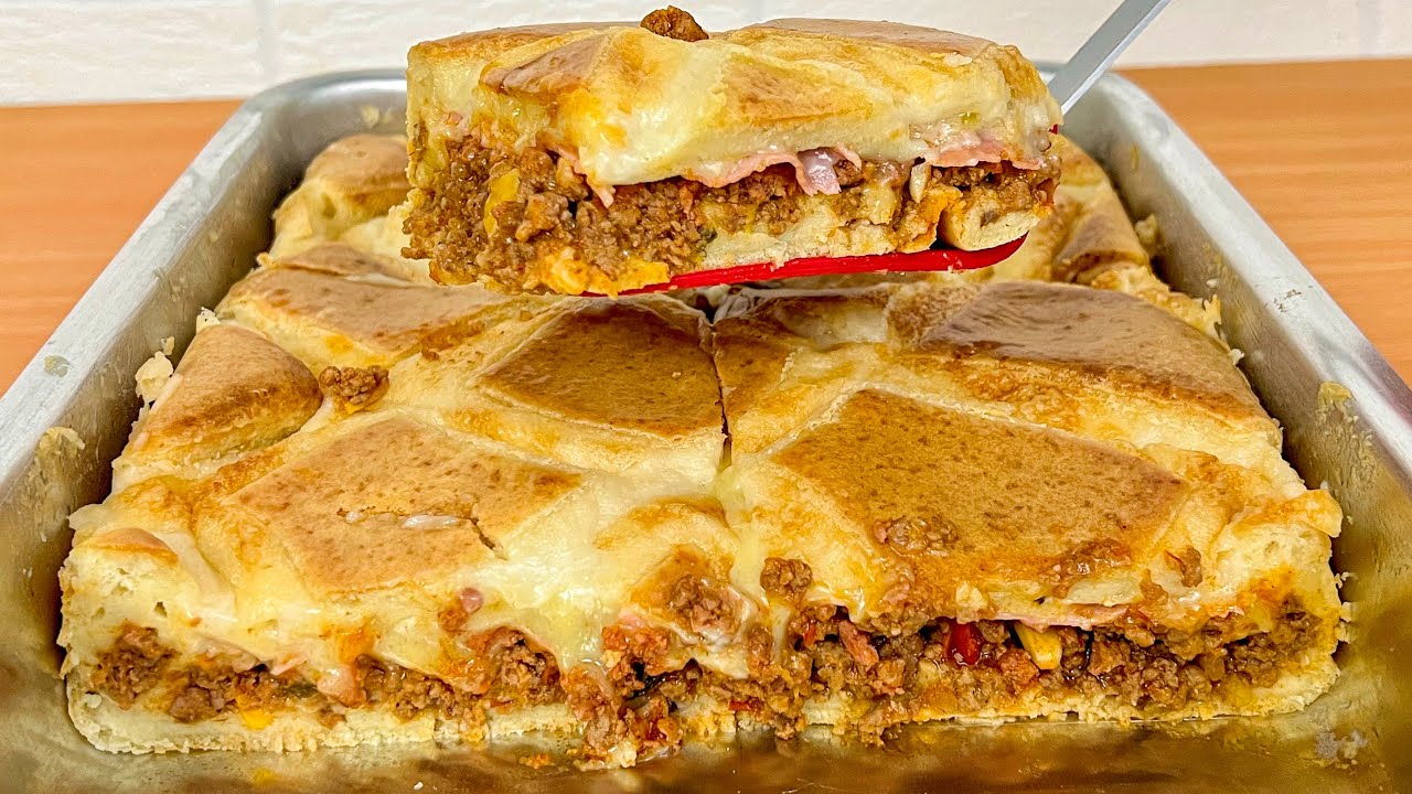 torta de carne moída de liquidificador