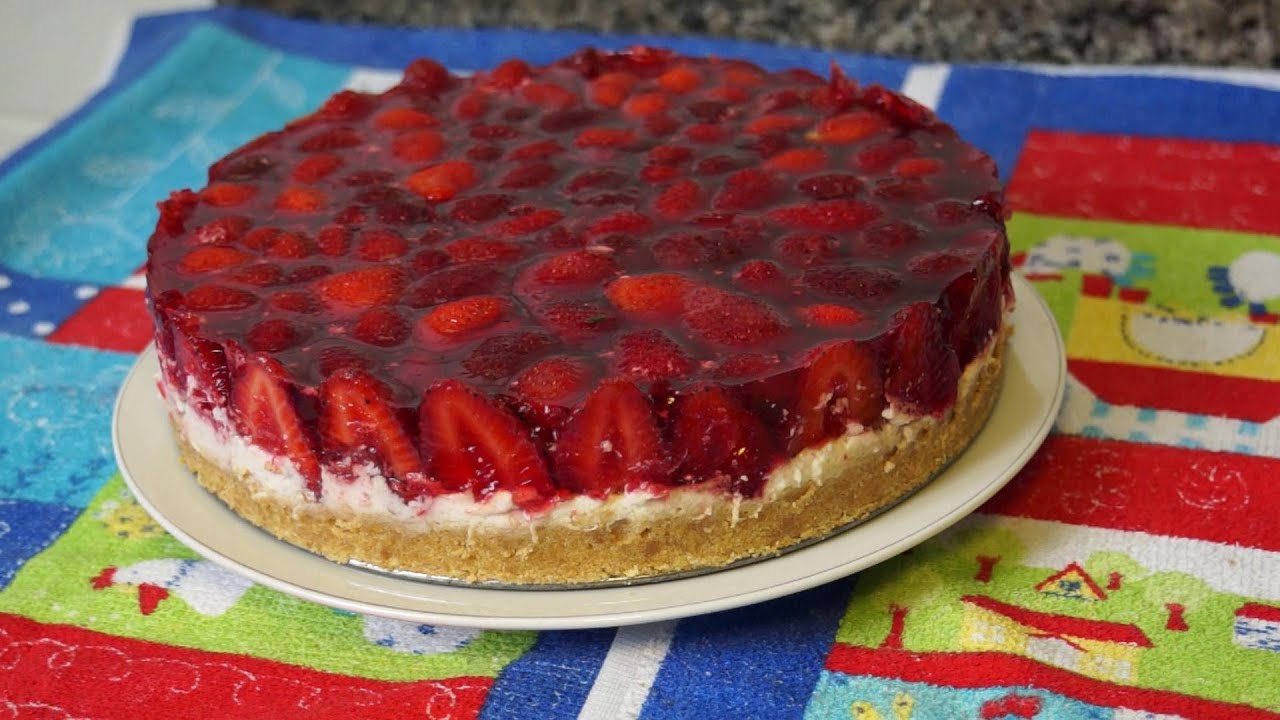 Torta de morango espelhada