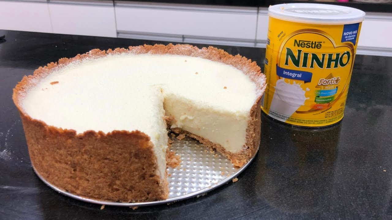 torta mousse de leite ninho