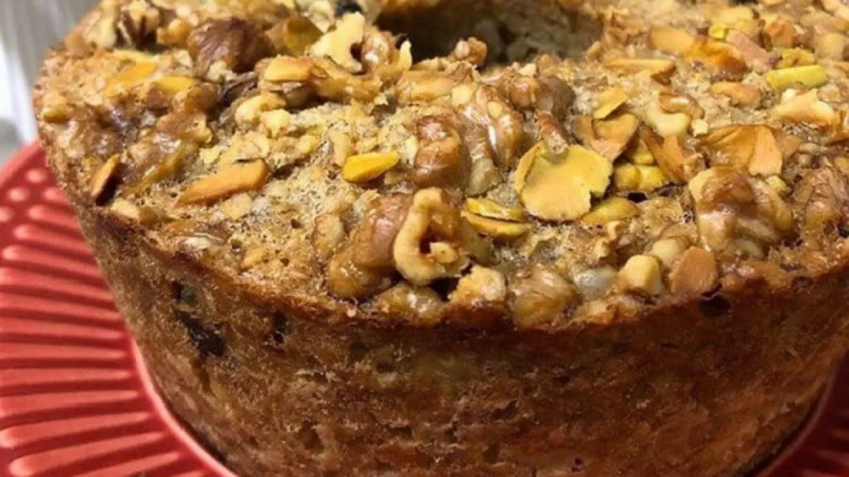 bolo de castanhas e frutas secas low carb