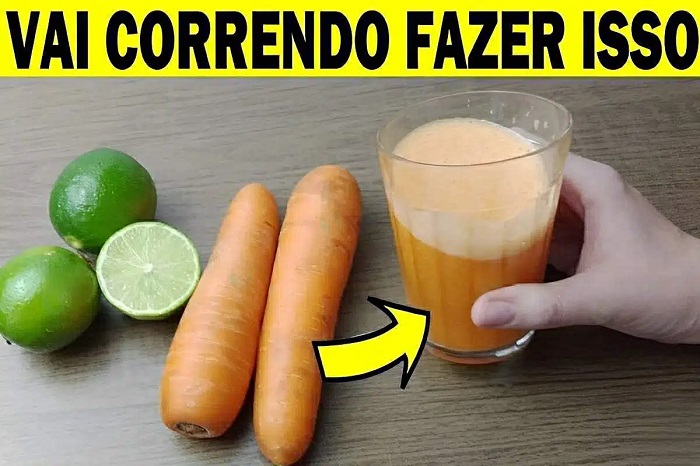 suco de limão com cenoura