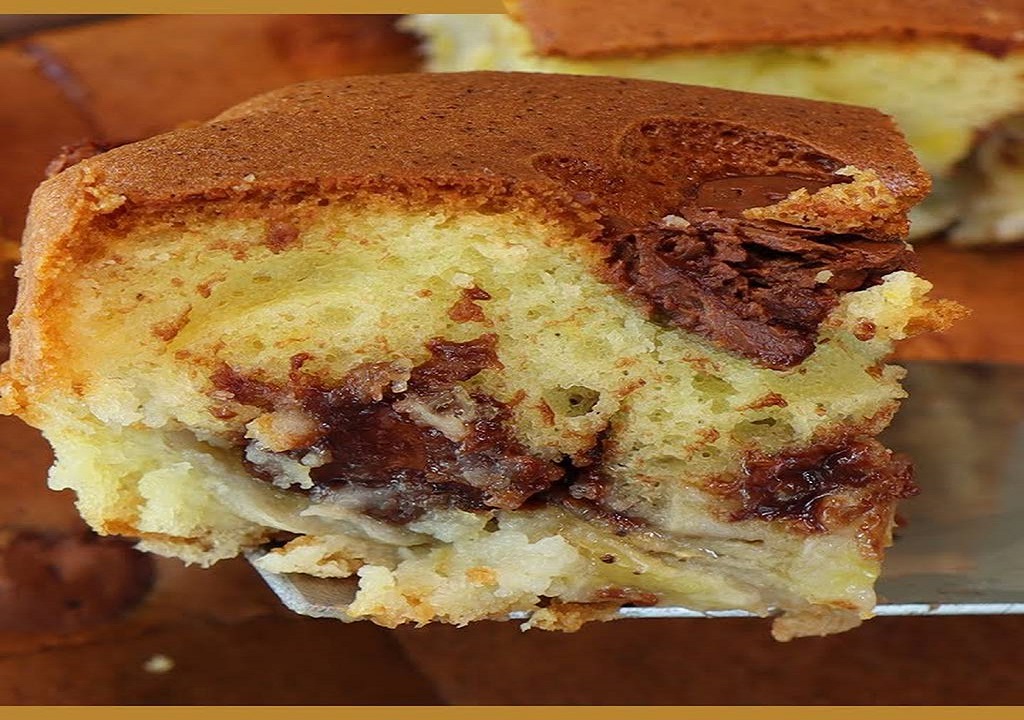 bolo de banana com chocolate