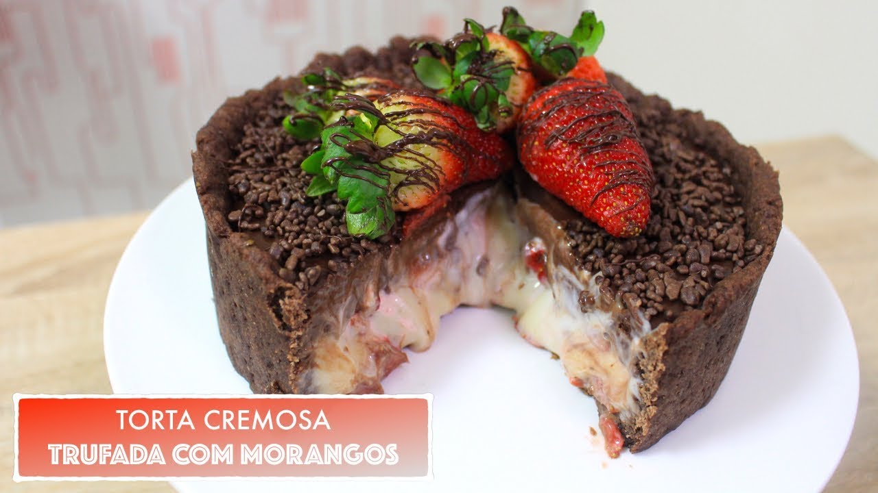 Torta Cremosa de Morango Trufado