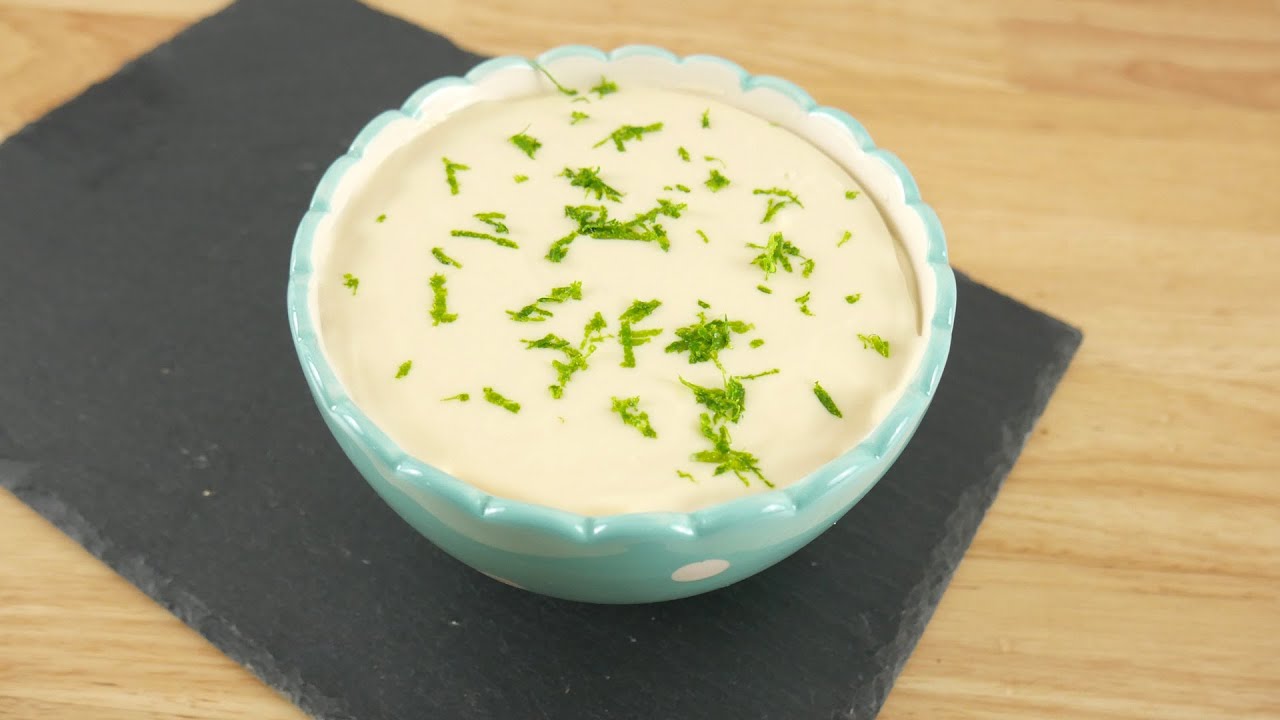 mousse de limão com hortelã