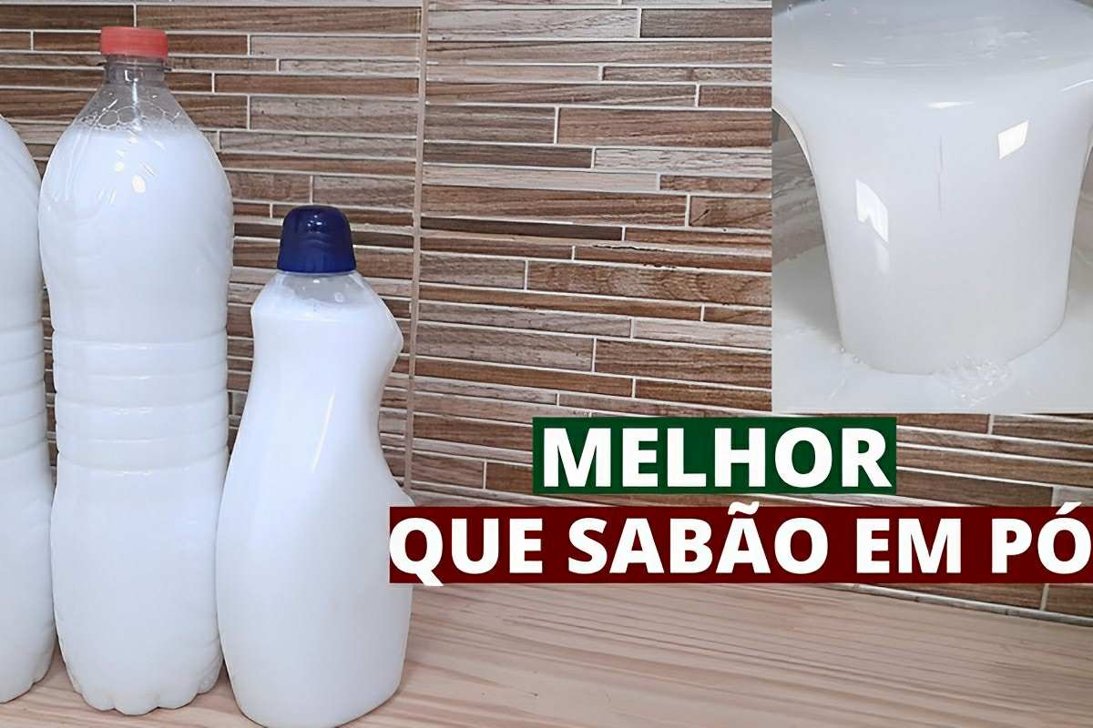 sabão líquido caseiro para roupas brancas