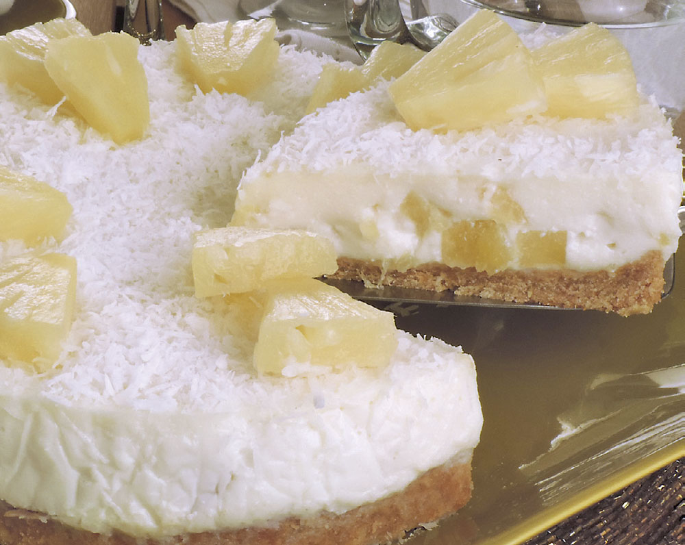 torta gelada de abacaxi