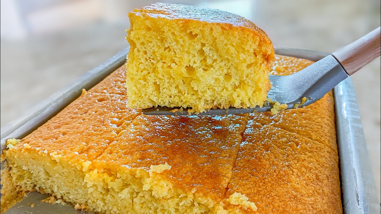 Bolo de laranja tradicional fofinho