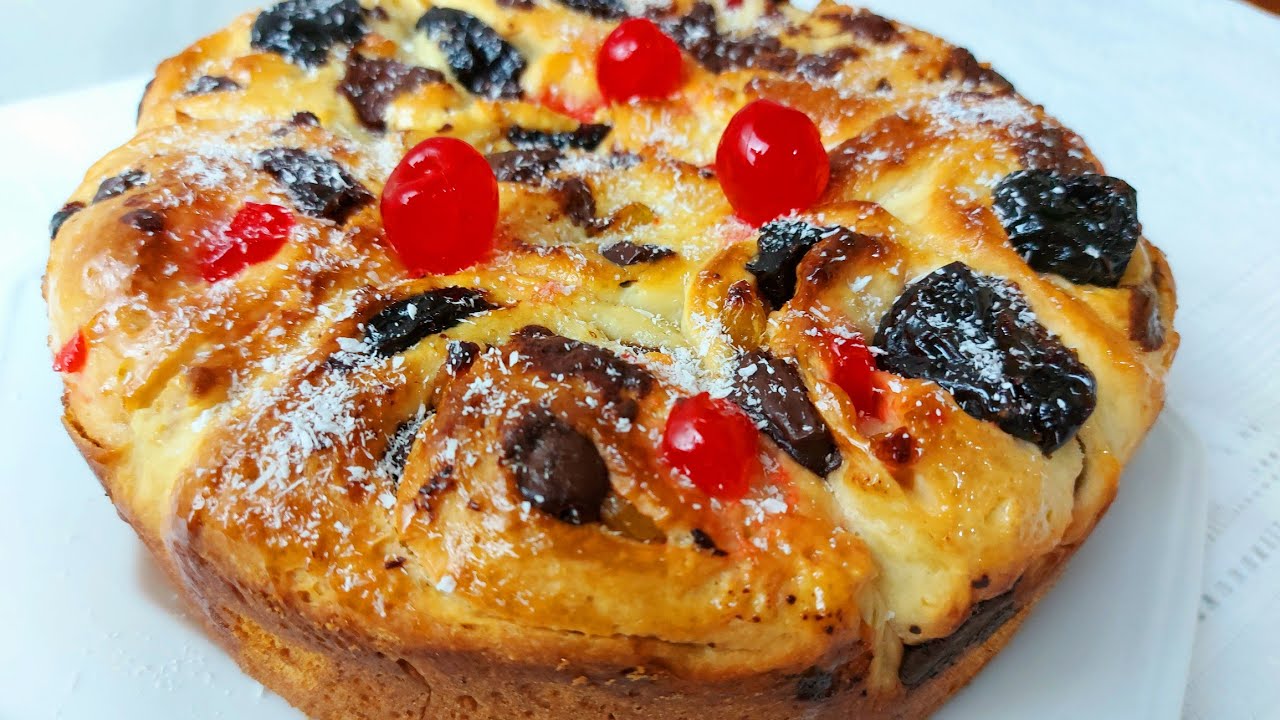 Pão doce com massa de panetone