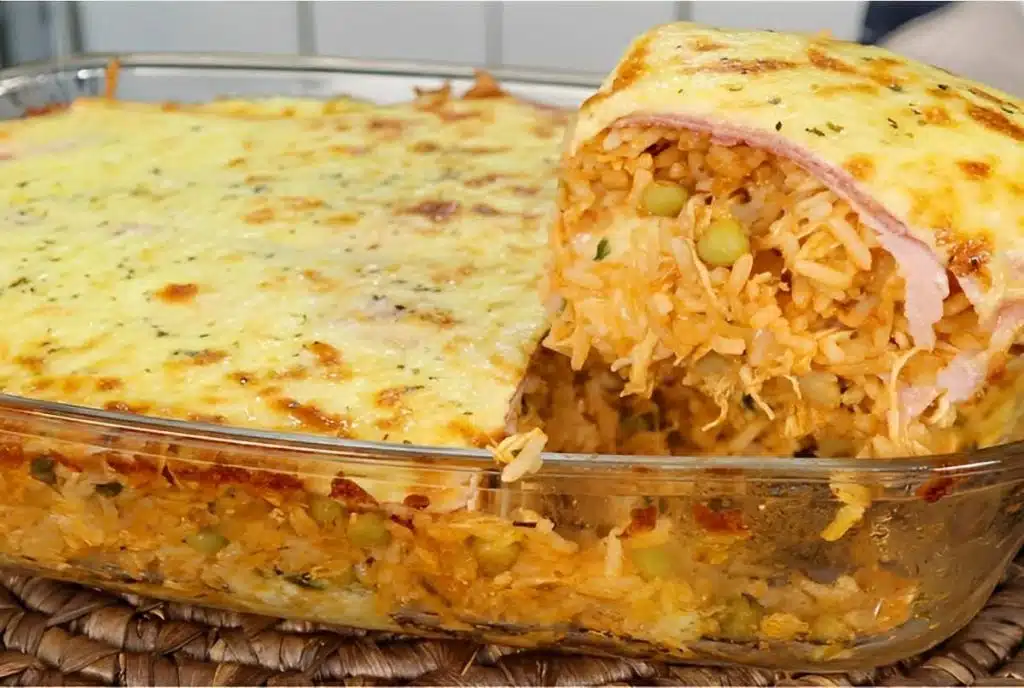 Arroz de forno com frango