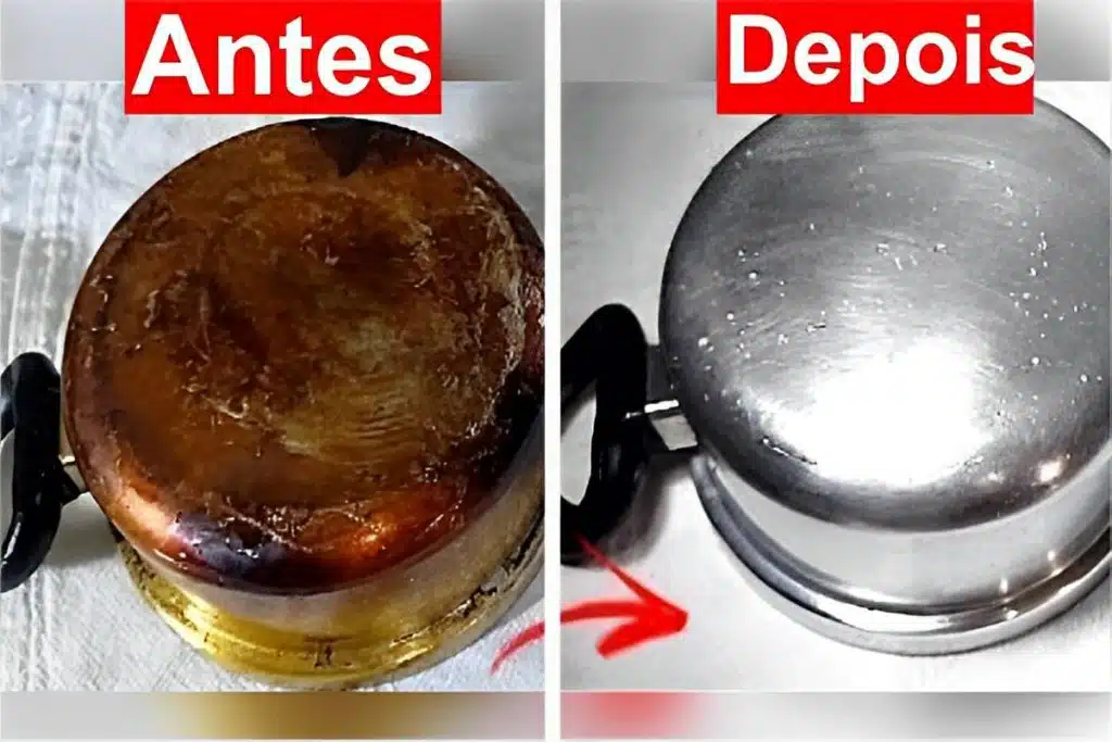 misturinha caseira para limpar panelas queimadas