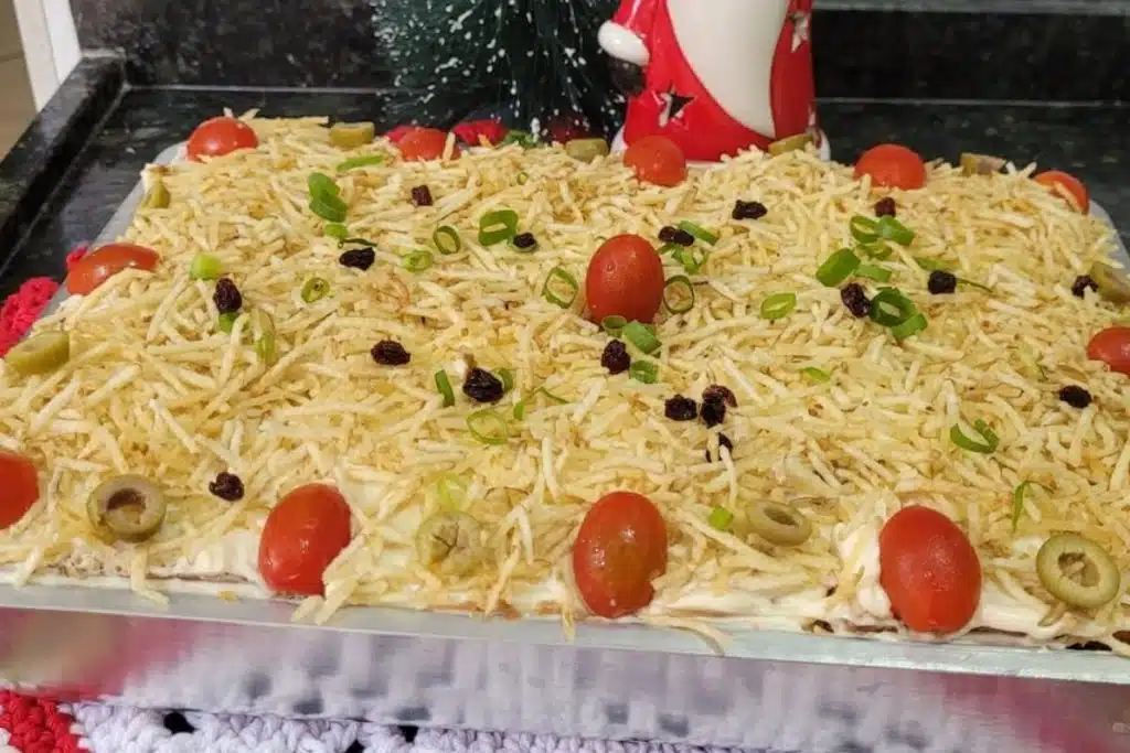 Torta salpicão de natal