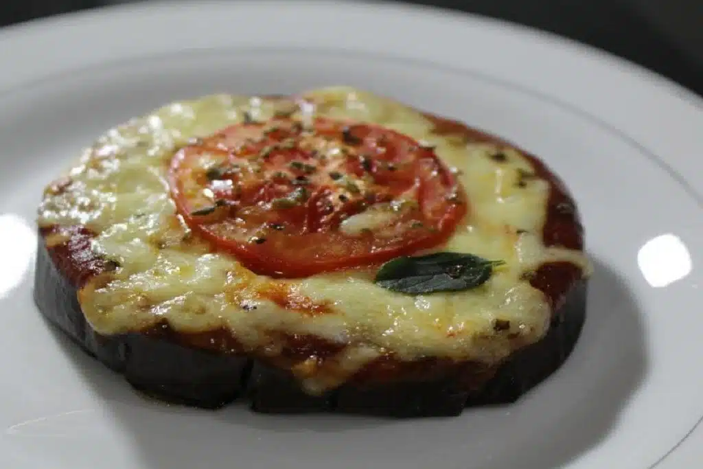 Mini pizza de berinjela