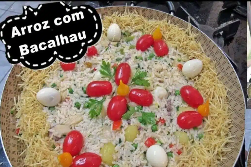 Arroz com bacalhau