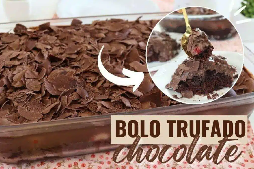 Bolo trufado de chocolate