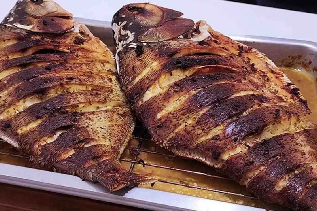 Peixe assado no forno