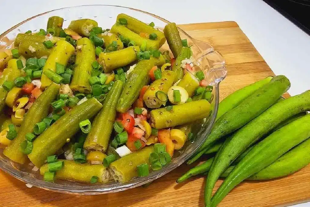 salada de quiabo