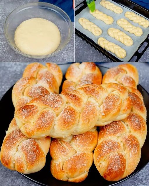 Pão doce de trança