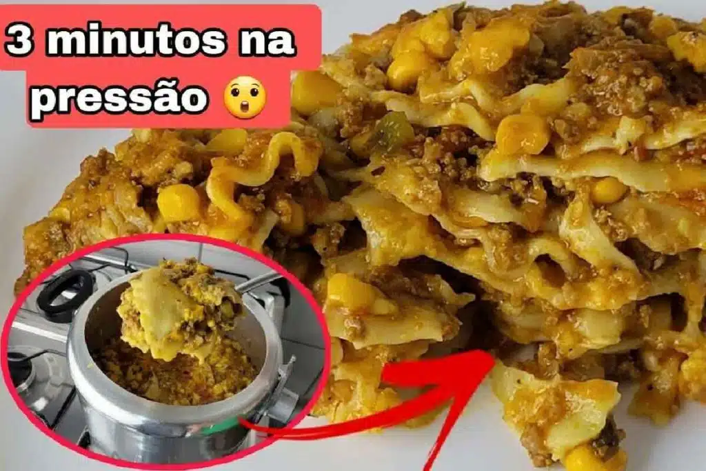 lasanha na panela de pressão