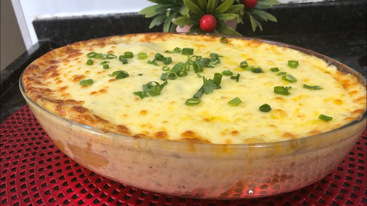 Mandioca Gratinada com Queijo