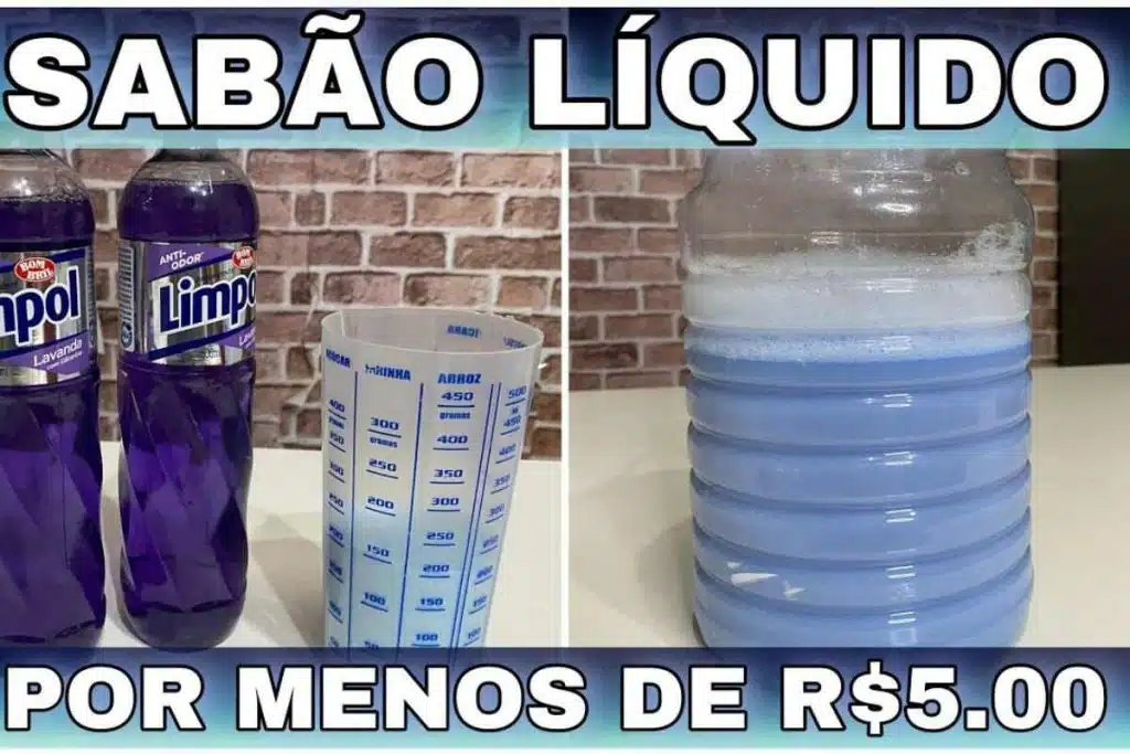 Sabão líquido caseiro