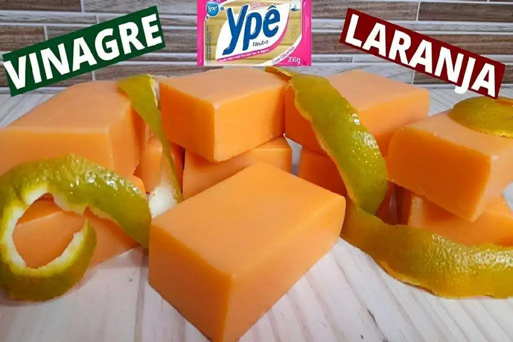 sabão com vinagre e laranja