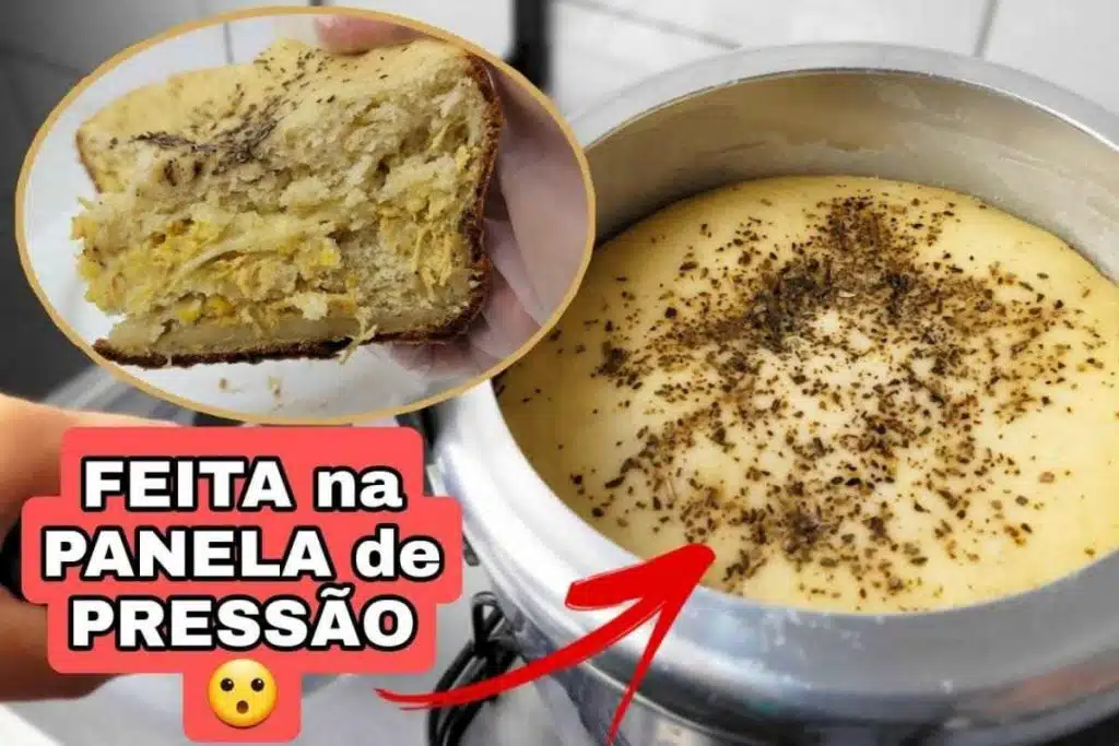 Torta salgada na panela de pressão