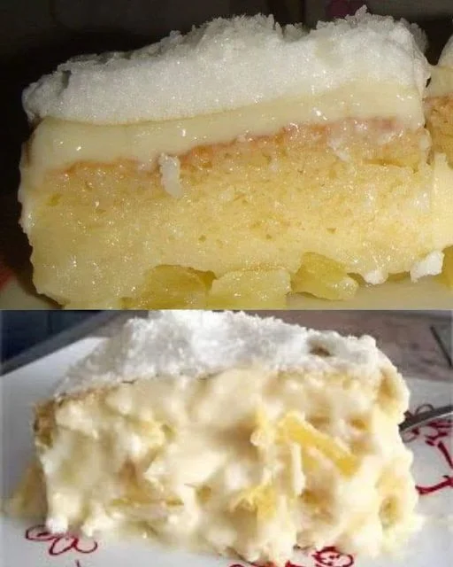 Bolo de Abacaxi com creme