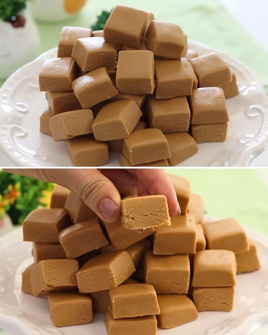 Quadradinhos de Doce de Leite com 2 ingredientes