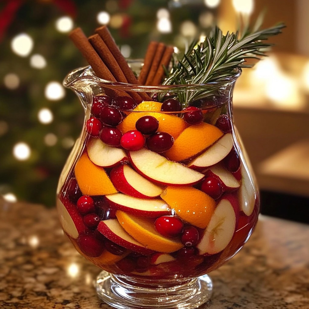 Sangria de Natal sem álcool